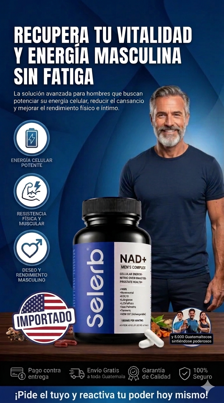 Selerb NAD+ Energía Celular, Soporte Prostático y Rendimiento Masculino