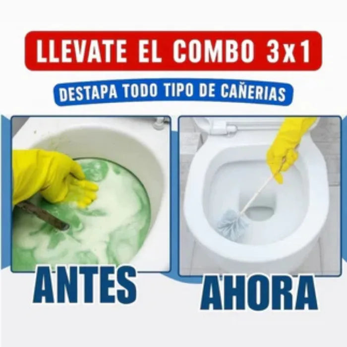 Wild Tornado™ – Destapador y Limpiador de Cañerías Profesional x3 Pack