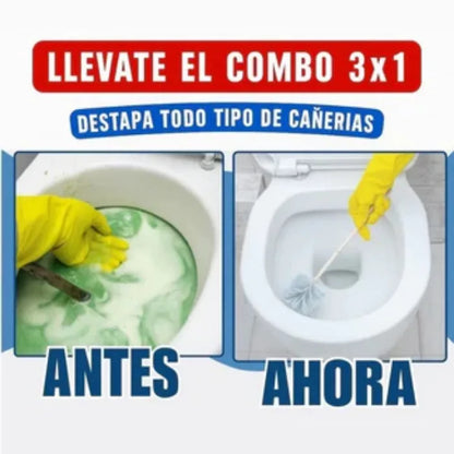 Wild Tornado™ – Destapador y Limpiador de Cañerías Profesional x3 Pack