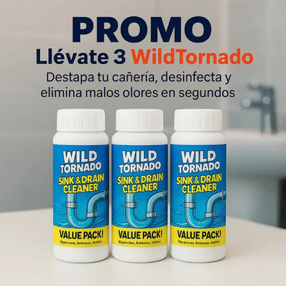 Wild Tornado™ – Destapador y Limpiador de Cañerías Profesional x3 Pack