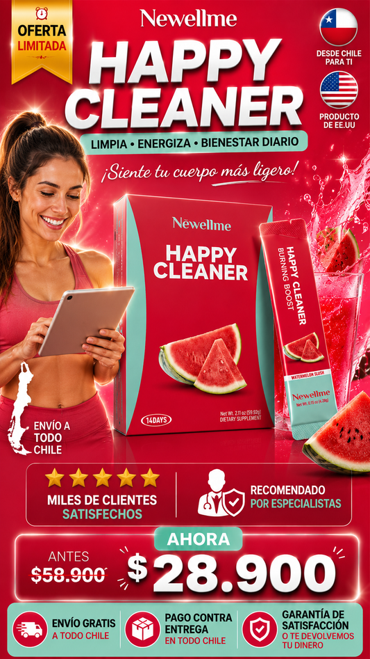 NEWELLME HAPPY CLEANER (X2 SOBRES GRANDES PARA 14 DÍAS)