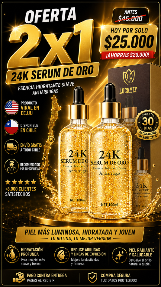 ✨ 2X1 SERUM FACIAL ANTIARRUGAS 24K ✨