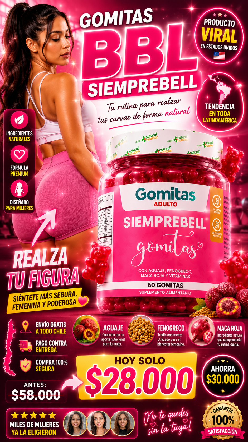 🍑 GOMITAS BBL SIEMPREBELL x60 GOMITAS