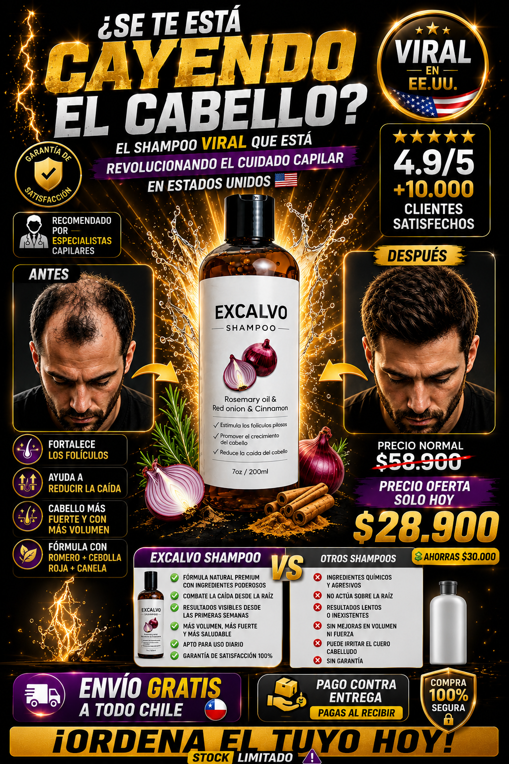 Shampo Excalvo Original 🎁OFERTAS VALIDAS POR HOY🎁
