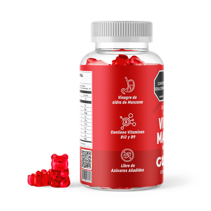 GOMAS VINAGRE MANZANA (60 GOMAS x FRASCO)