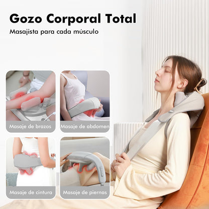 Masajeador Terapéutico Cervical con Calor Pro – Alivio del Dolor y Relajación Profunda