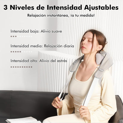 Masajeador Terapéutico Cervical con Calor Pro – Alivio del Dolor y Relajación Profunda